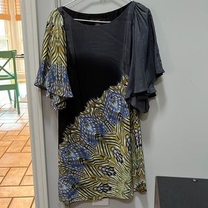 Single butterfly sleeve silk dress NORDSTROM